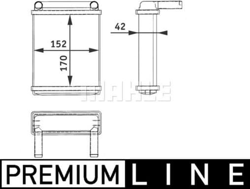 Heat Exchanger, interior heating BEHR *** PREMIUM LINE *** AH 128 000P