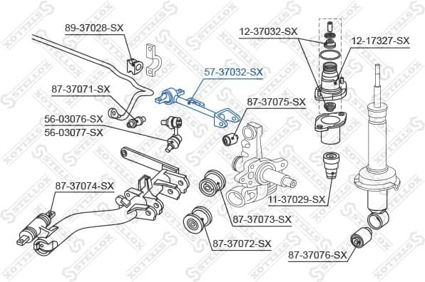 Rod/Strut, wheel suspension 57-37032-SX - image 2
