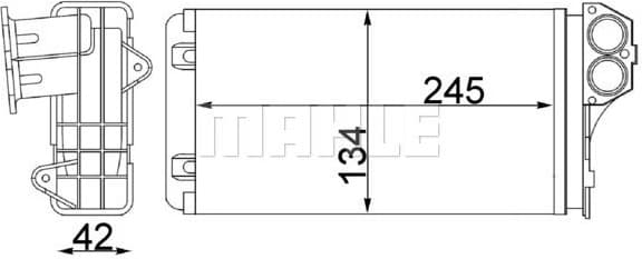 Heat Exchanger, interior heating BEHR AH 88 000S