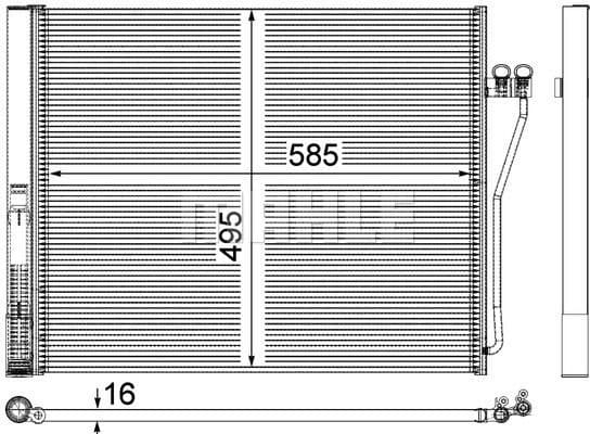 Condenser, air conditioning BEHR *** PREMIUM LINE *** AC 568 000P - image 2