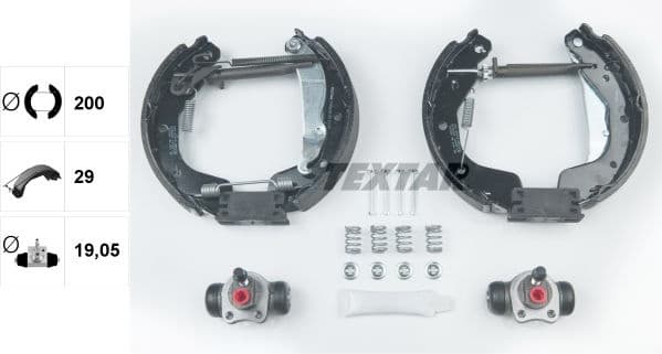 Brake Shoe Set Shoe Kit Pro 84058100