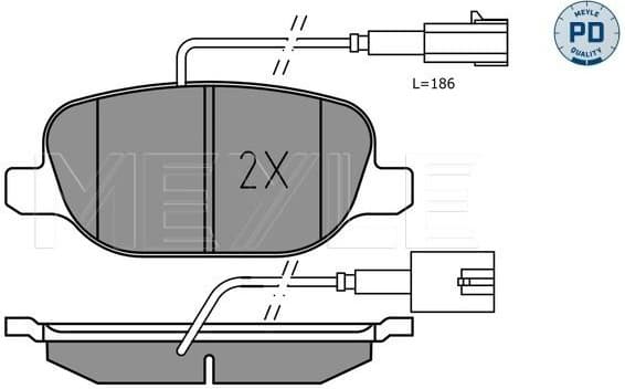 Brake Pad Set, disc brake MEYLE-PD: Advanced performance and design. 025 238 1118/PD
