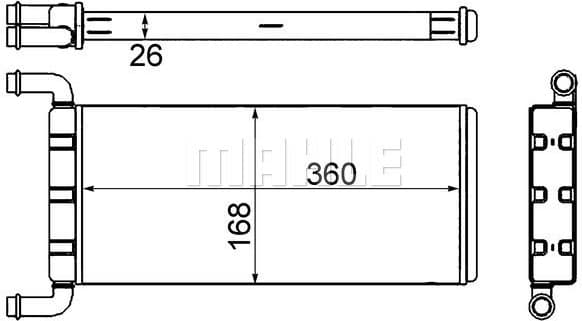Heat Exchanger, interior heating BEHR AH 241 000S