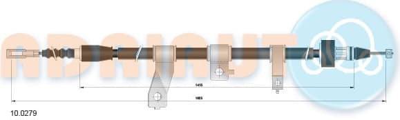 Cable Pull, parking brake 10.0279