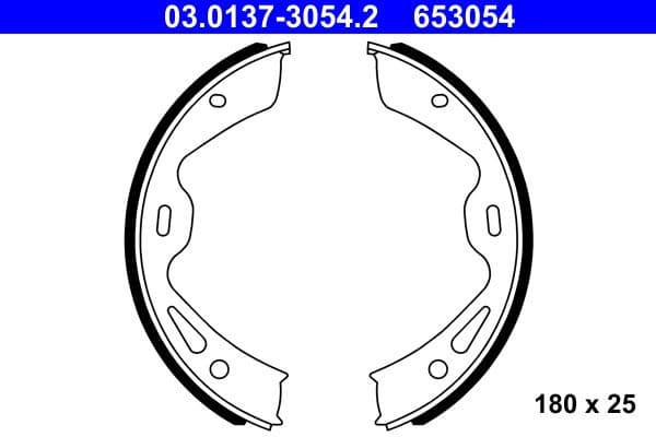 Brake Shoe Set, parking brake 03.0137-3054.2