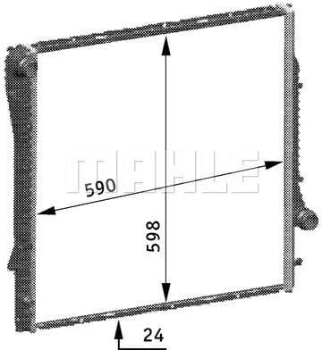Radiator, engine cooling BEHR CR 566 000S