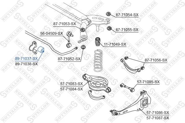 Mounting, stabiliser bar 89-71037-SX - image 2
