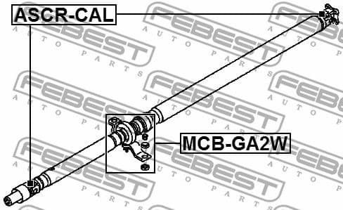 Bearing, propshaft centre bearing MCB-GA2W - image 2
