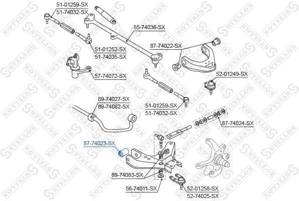 Mounting, control/trailing arm 87-74023-SX - image 2