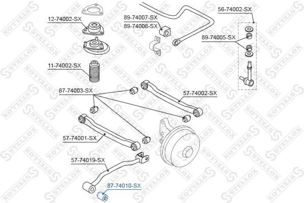 Mounting, control/trailing arm 87-74010-SX - image 2