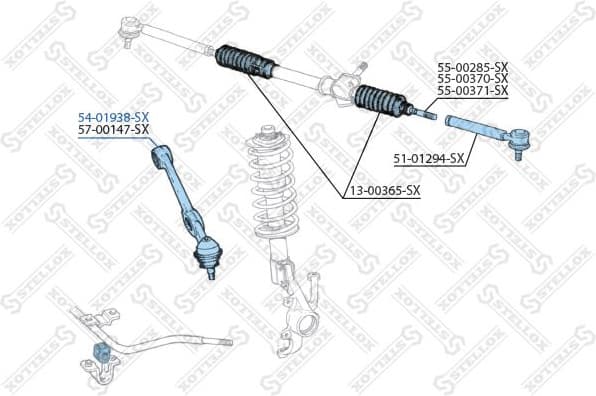 Control/Trailing Arm, wheel suspension 54-01938-SX - image 2