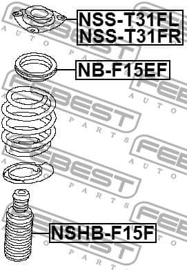 Rolling Bearing, suspension strut support mount NB-F15EF - image 2