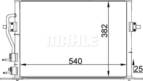 Condenser, air conditioning BEHR AC 158 000S