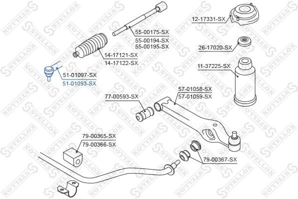 Tie Rod End 51-01093-SX - image 2