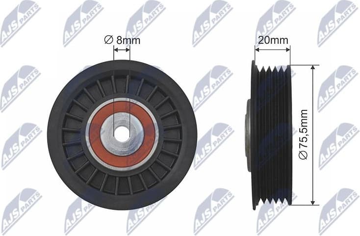Deflection Pulley/Guide Pulley, V-belt RNK-AU-043