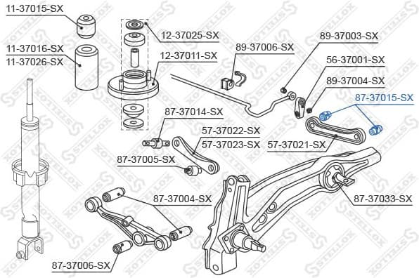 Mounting, control/trailing arm 87-37015-SX - image 2