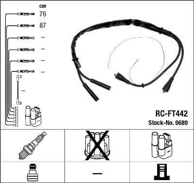 Ignition Cable Kit RC-FT442