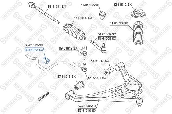 Mounting, stabiliser bar 89-61023-SX - image 2