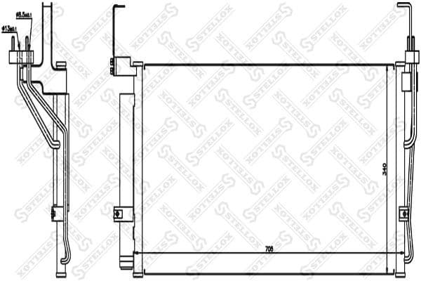 Condenser, air conditioning 10-45033-SX