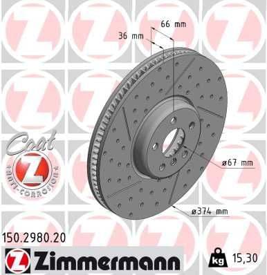 Brake Disc COAT Z 150.2980.20