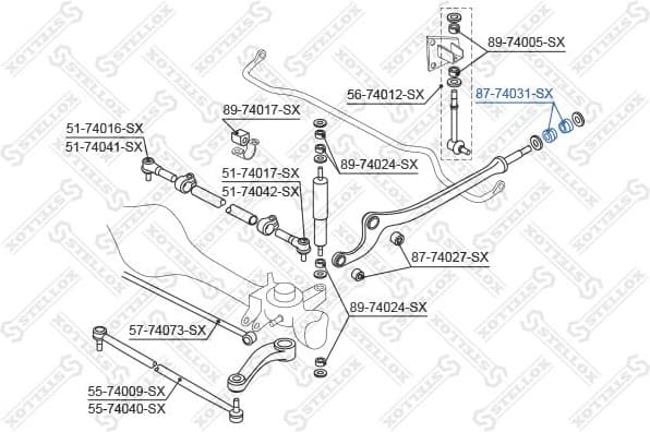 Mounting, control/trailing arm 87-74031-SX