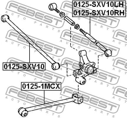 Control/Trailing Arm, wheel suspension 0125-SXV10RH - image 2