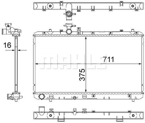 Radiator, engine cooling BEHR CR 1314 000S - image 2