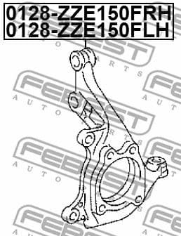 Steering Knuckle, wheel suspension 0128-ZZE150FLH - image 2