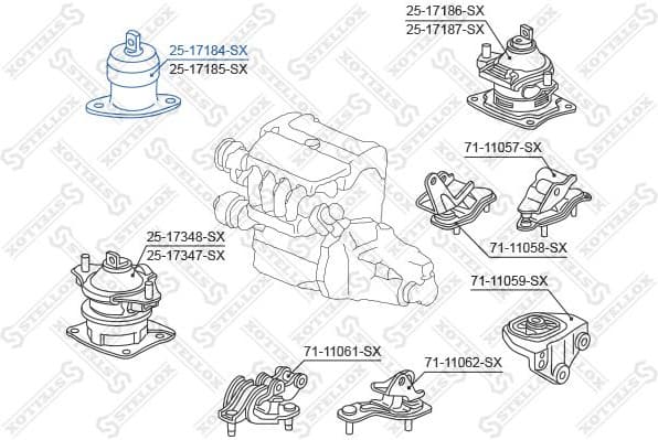 Mounting, engine 25-17184-SX