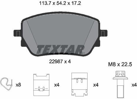 Brake Pad Set, disc brake Q+ 2298701