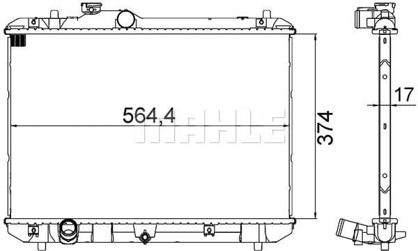 Radiator, engine cooling BEHR CR 1194 000S