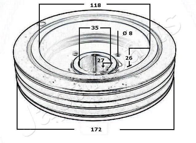 Belt Pulley, crankshaft PU-500 - image 4