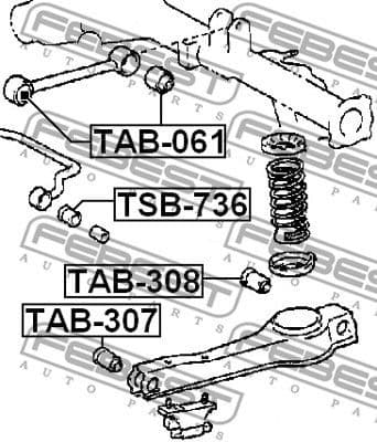 Mounting, stabiliser bar TSB-736 - image 2