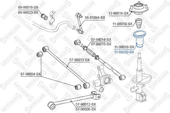 Protective Cap/Bellow, shock absorber 11-98020-SX - image 2