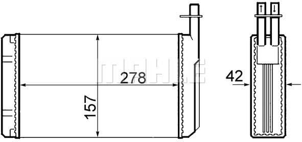 Heat Exchanger, interior heating BEHR AH 68 000S - image 2