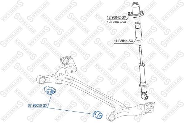 Mounting, control/trailing arm 87-98058-SX - image 2
