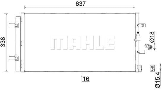 Condenser, air conditioning BEHR AC 961 000S - image 2