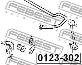 Link/Coupling Rod, stabiliser bar 0123-302 - image 2