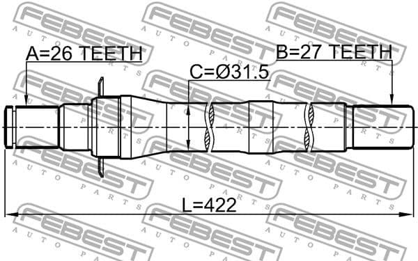 Drive Shaft 1212-IX35AT4WD - image 2