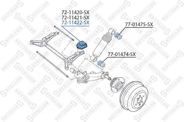 Mounting, control/trailing arm 72-11422-SX - image 2