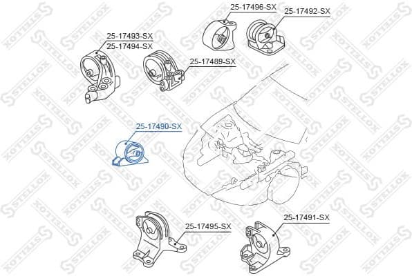Mounting, engine 25-17490-SX