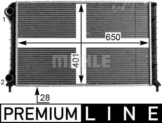 Radiator, engine cooling BEHR *** PREMIUM LINE *** CR 1990 000P