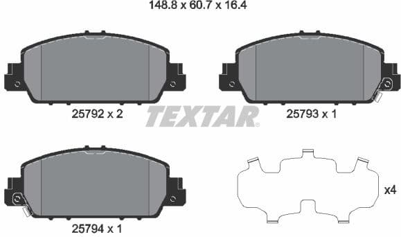 Brake Pad Set, disc brake 2579201