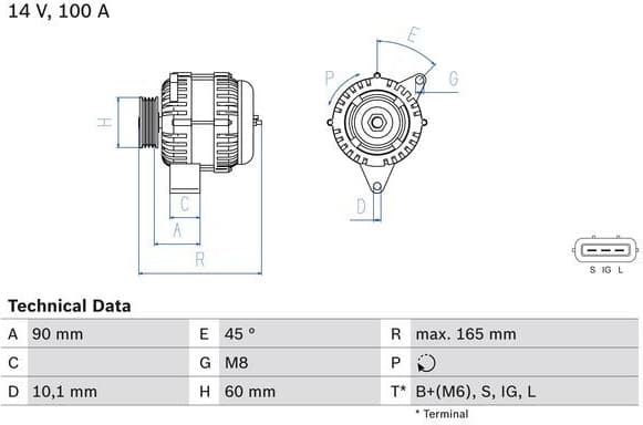 Alternator 0986084390