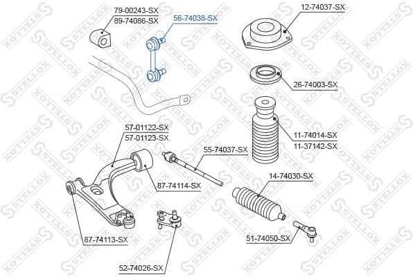 Link/Coupling Rod, stabiliser bar 56-74038-SX