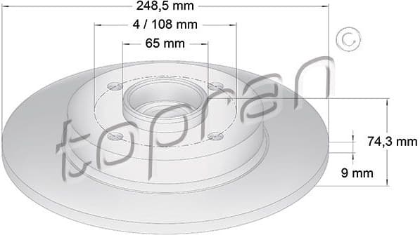 Brake Disc COATED 722 599
