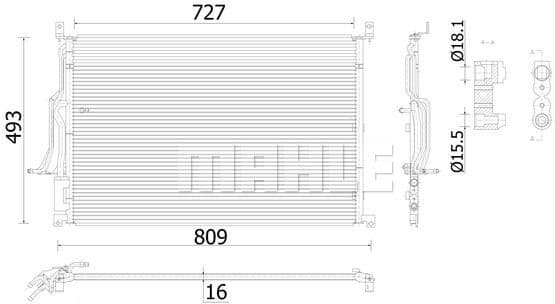 Condenser, air conditioning BEHR AC 908 000S