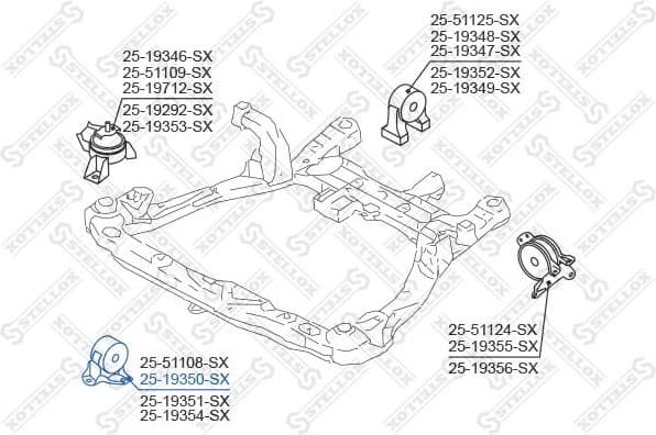 Mounting, engine 25-19350-SX