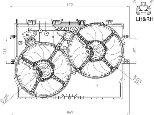 Fan, engine cooling 47945