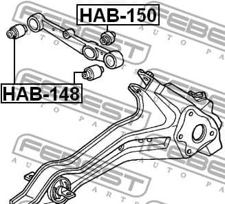 Mounting, control/trailing arm HAB-148 - image 2